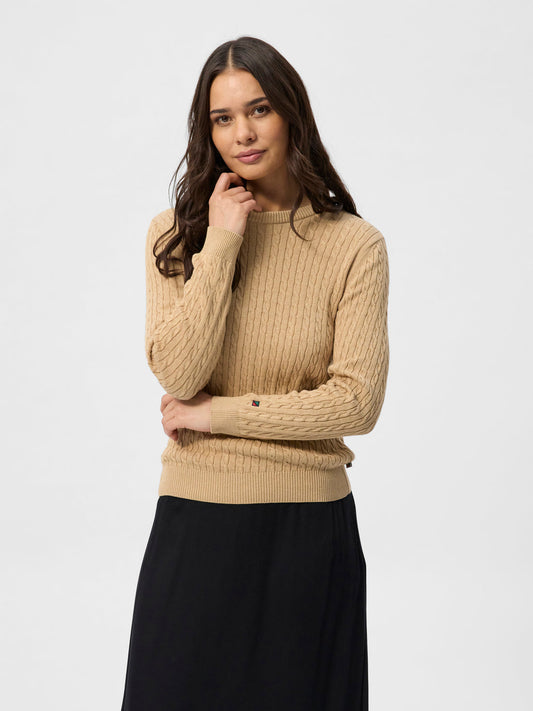 Susan Cable Knit Sand Malange