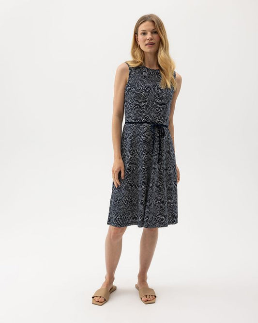 Esther Dress Navy/Off White (Dot)