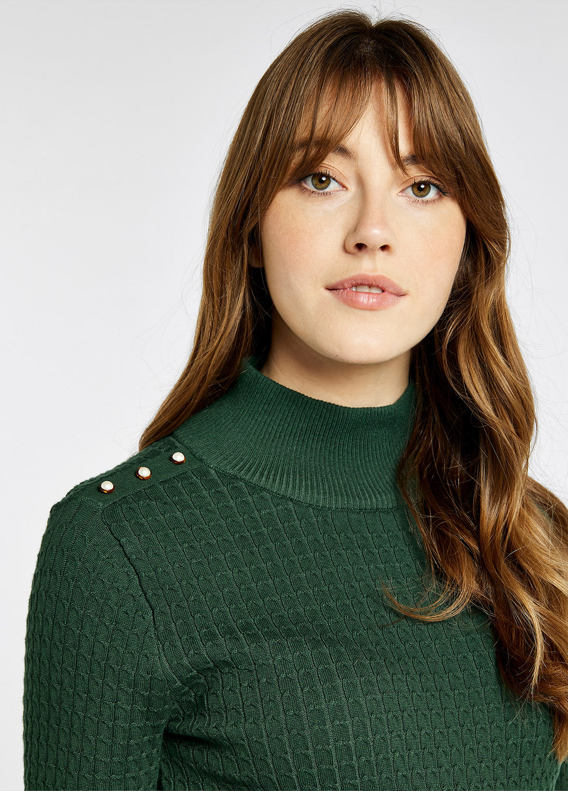 Monkstown Cable Stitch Sweater Verdigris