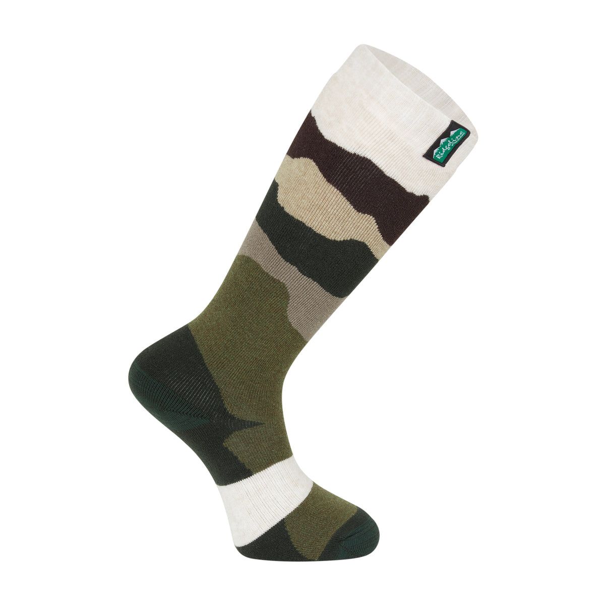 Merino Wool Socks Olive Stripes Full