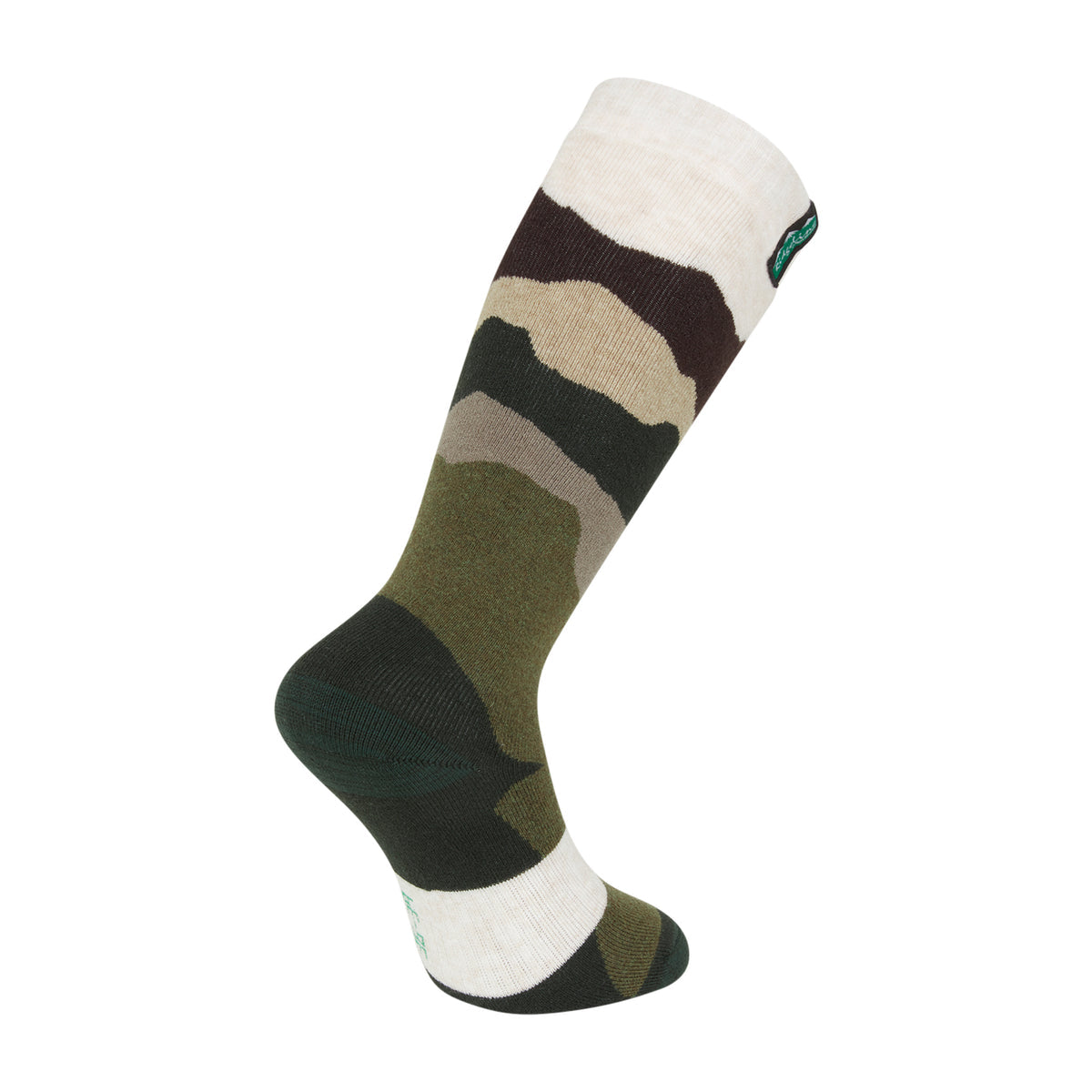 Merino Wool Socks Olive Stripes Full