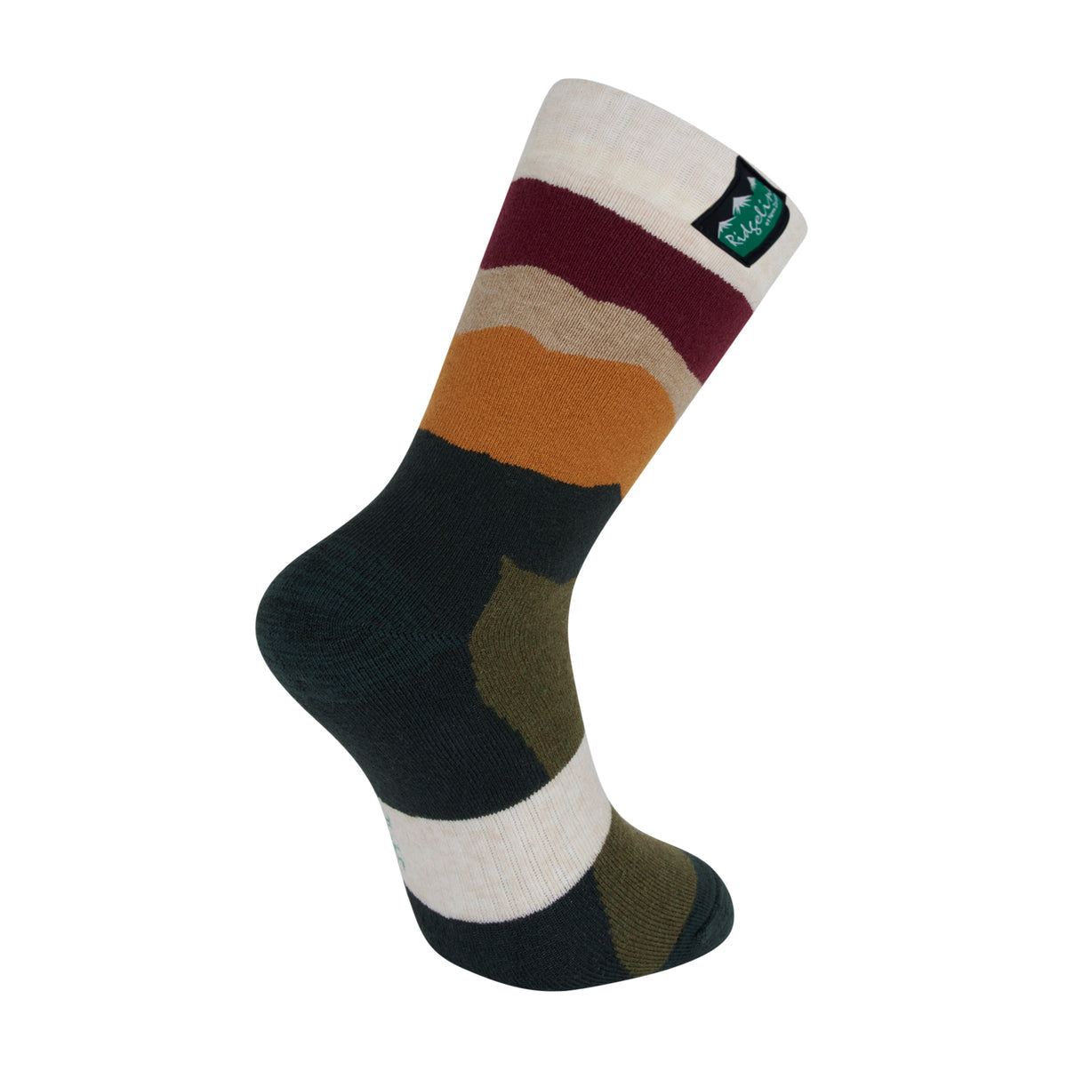 Merino Wool Socks Berry Stripes Mid