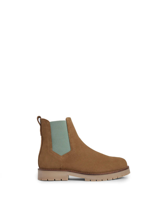 Boudica Tan & Mint Ankle Boots