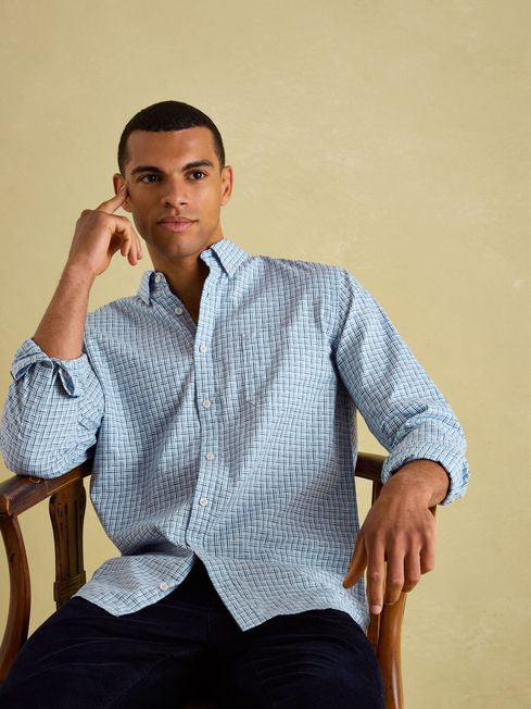 Abbott
Blue Cotton Poplin Shirt