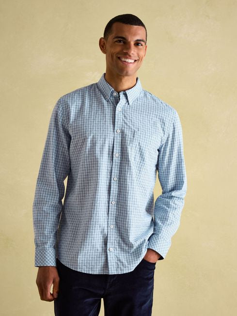 Abbott
Blue Cotton Poplin Shirt