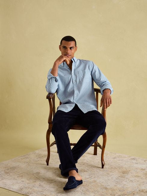 Abbott
Blue Cotton Poplin Shirt