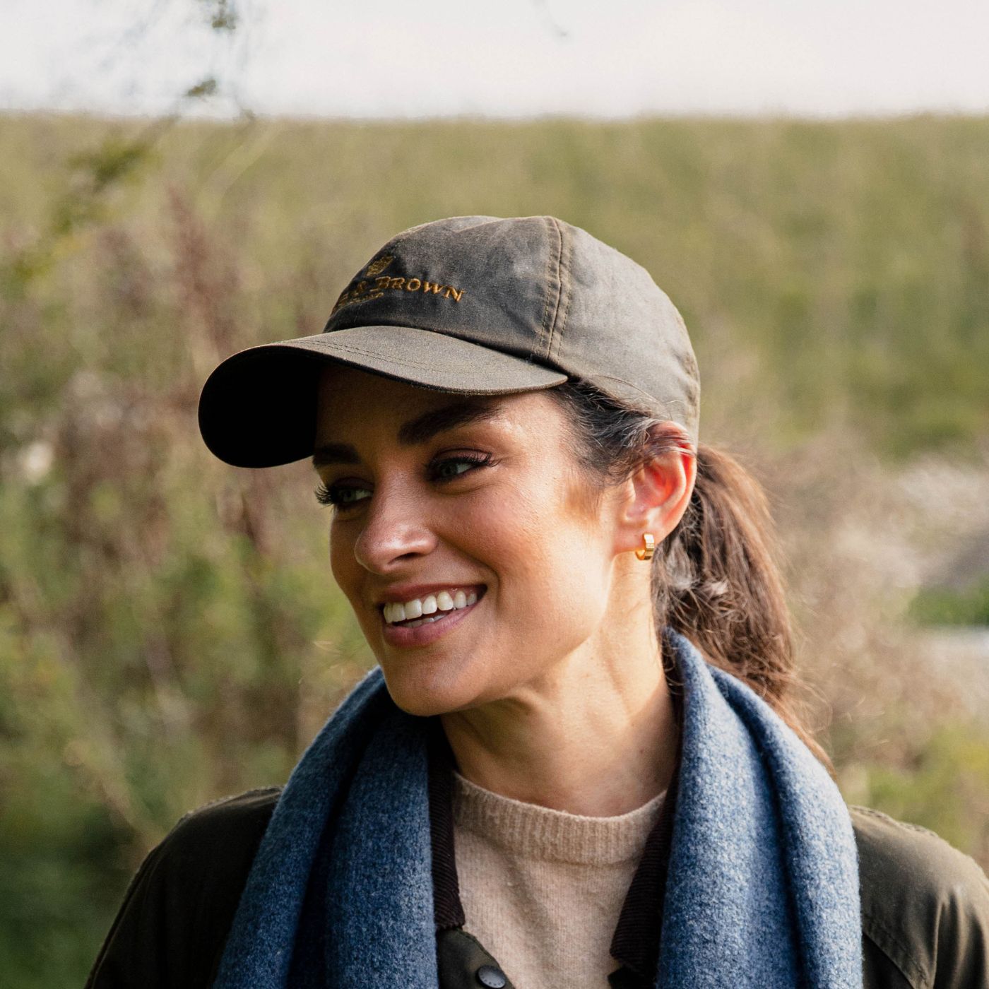 Wax Baseball Cap Olive Green