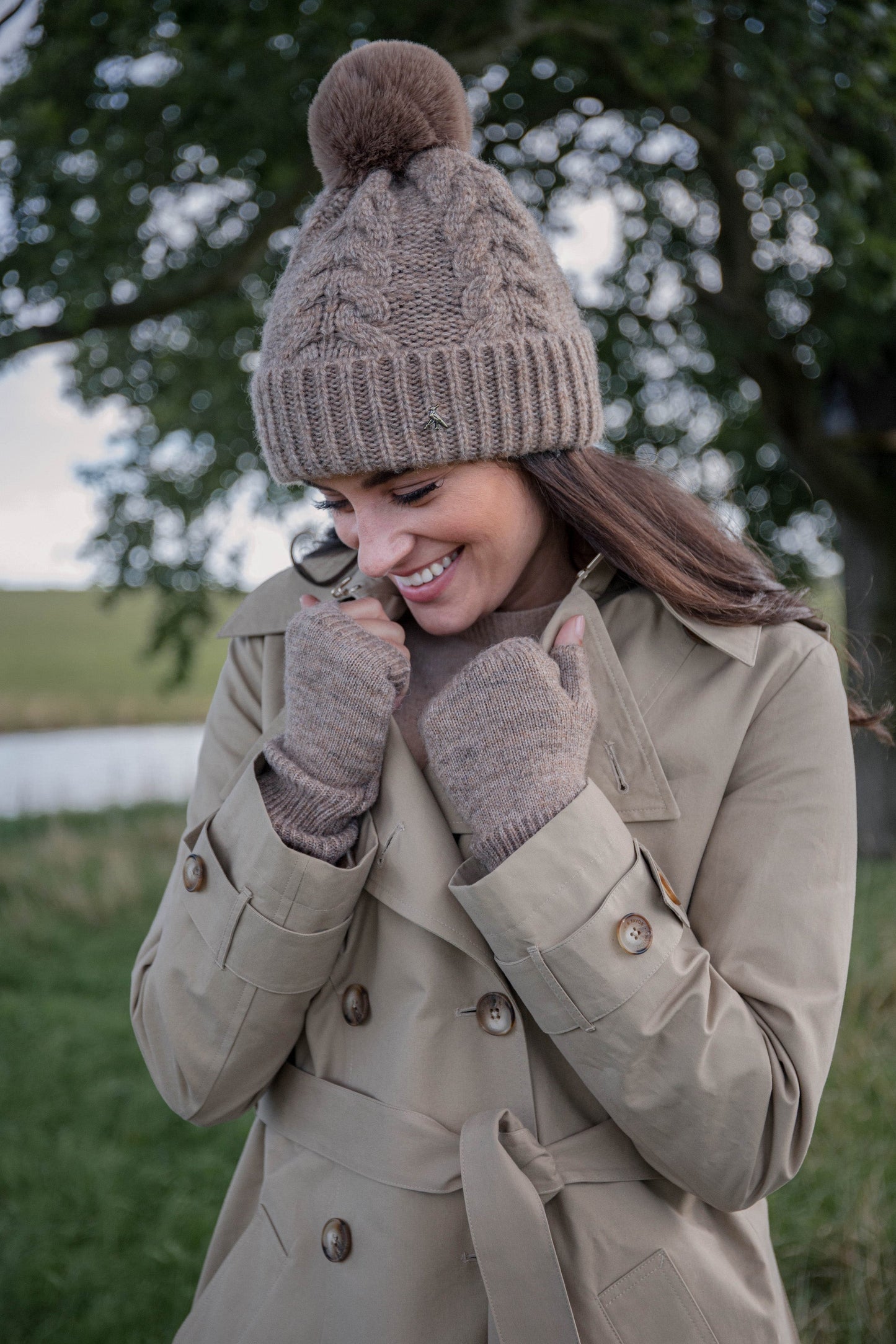 The Langham Pom Beanie - Walnut