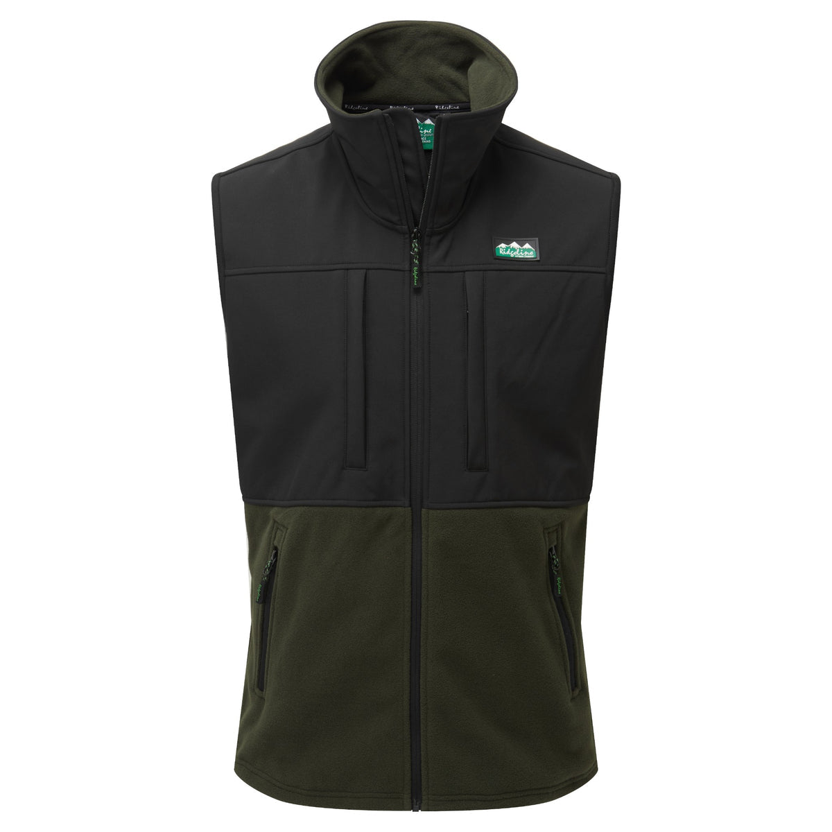 Men’s Hybrid Fleece Vest Olive/Black