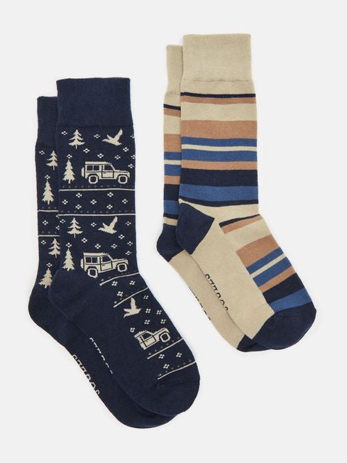 Kingsbury
Navy/Oatmeal Men's 2 Pack Socks (size 7-12)