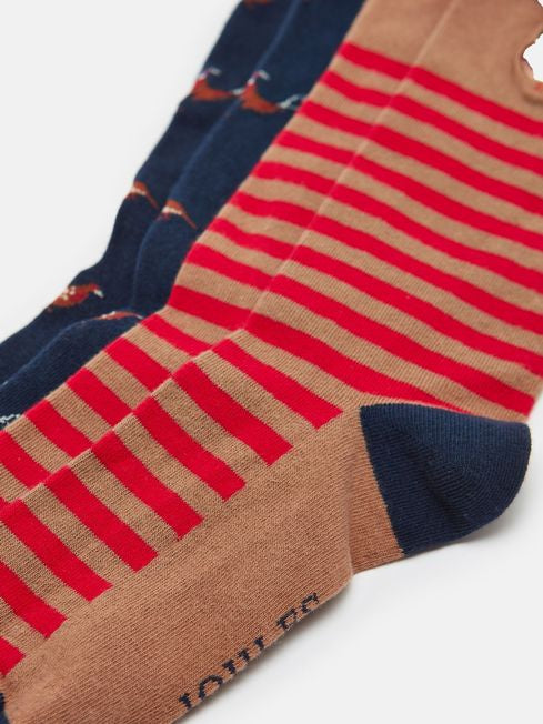 Kingsbury
Tan/Navy Men's 2 Pack Socks (size 7-12)