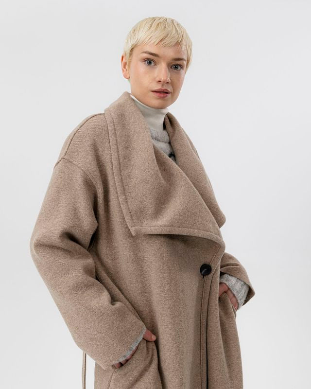 Astrid Wide Coat Khaki