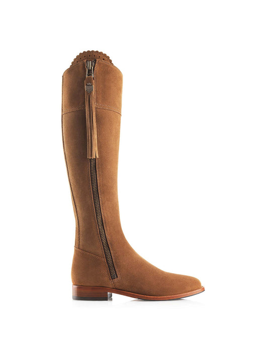 The Regina Women’s Tall Boot - Tan Suede Regular Fit