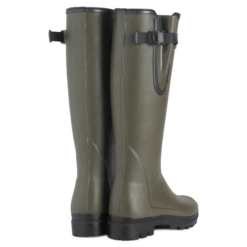 Ladies Vierzonord Neoprene Lined Wellington Boots Vert Chameau