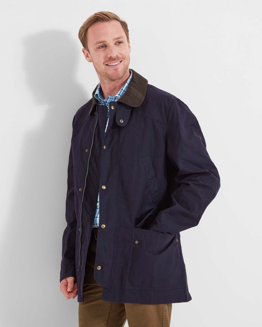 Preston Wax Jacket Navy