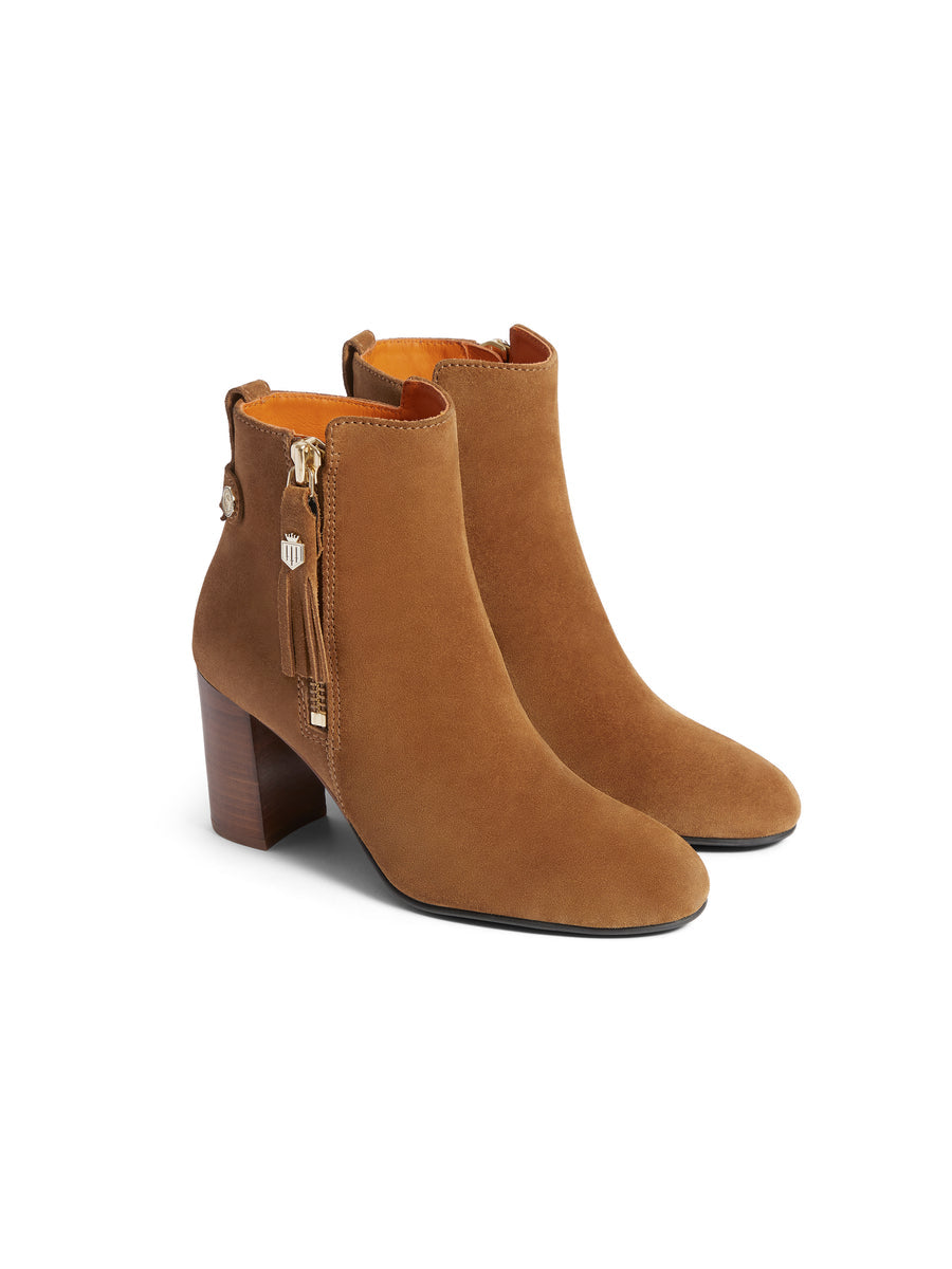 The Oakham Women's Ankle Boot - Tan Suede