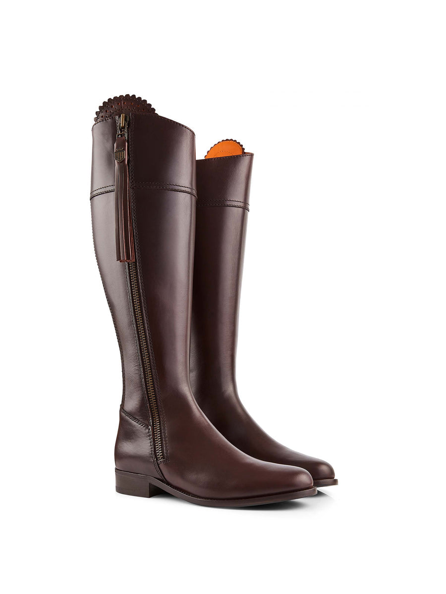 The Regina Women's Tall Boot - Mahogany Leather, Regular Calf