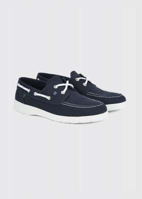 Biarritz Canvas Deck Shoe - Navy