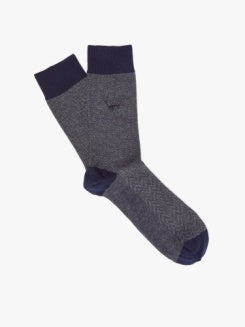 Nelson Sock Navy/Grey – GILES & BELLA