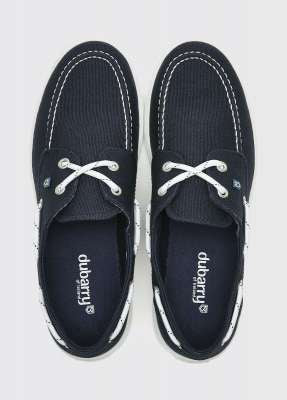 Biarritz Canvas Deck Shoe - Navy